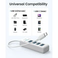 thumbnail image 6 of ORICO 4 Ports USB C Hub for Mac, Laptop, Flash Drive, Ipad Pro,USB 3.1 Type C to USB 3.0 Adapter Multiport USB Splitter with 0.5ft Cable,White, 6 of 14
