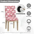 thumbnail image 5 of COEQINE Christmas Dining Room Chair Slipcovers 6-Pack, Stretch Machine Washable Covers Protect from Spills & Pet Hair, Universal Fit for Most Dining Chairs, Santa Claus Holly Pink, 5 of 7
