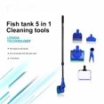 thumbnail image 2 of Aquarium Cleaning Tools Ank Clean Set 5 In 1 Algae Removal Tool Cleaning Tools Fish Tank Cleaning Brush Cleaning Kit Tool, 2 of 5