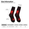 thumbnail image 2 of Hirioo Red Spider On The Web Pattern Adult Middle Tube Socks Breathable Sock Non-Pilling,Contrasting Color Design, 2 of 6