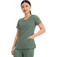 thumbnail image 5 of Infinity Cherokee Round Neck Nurse Scrub Tops for Women with 3 Pockets 360 Stretch & Wrinkle-Resistant 2624A, 5 of 9