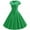 Green, variant on Ichuanyi Women Vintage Short Sleeve Swing 50s Housewife Casual Evening Party Prom Dress
