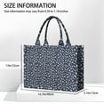 thumbnail image 3 of Large Capacity Tote Bag,Dark Blue Christmas Snowflake Pattern Handbag Fashion Luxury Tote Bag,15.7"x13"x 5.1" Inches,Laptop Compatible, 3 of 6