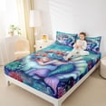 thumbnail image 4 of Homewish Kawaii Mermaid Princess Full Size Sheets,Cartoon Sea Animal Bed Sheets,Colorful Shell Coral Sheet Sets For Girl Kids,Luxury Bedroom Decor,4 Pieces, 4 of 7