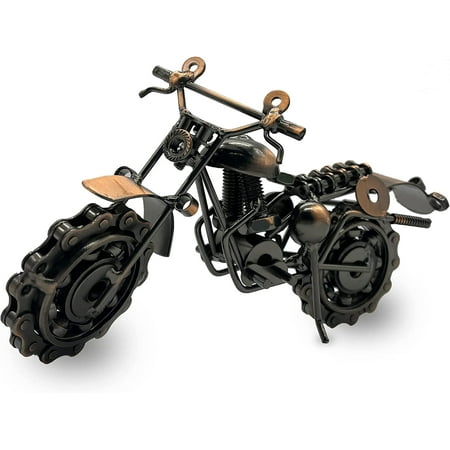 

NUOLUX Vintage Motorcycle Model Ornament Desktop Iron Art Motorcycle Model Office Table Decor