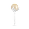 thumbnail image 3 of ANGARA Trillium Golden South Sea Cultured Pearl Solitaire Ring in 14K White Gold for Women | June Birthstone, Birthday, Anniversary, Jewelry Gift for Women | Pearl Ring, 3 of 8