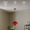 thumbnail image 3 of Ilios Innova | Lámpara Colgante Redonda Roja Estilo Panton para Sala y Comedor, Moderna de Techo con Luz LED Cálida, Altura Ajustable y Aluminio Resistente., 3 of 9