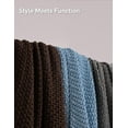 thumbnail image 3 of Chunky Cotton Knit Throw Blanket, Cable Knit Throws for Bed Couch Sofa, Comfy & Relaxing, Decorative Piece for Farmhouse Modern Rustic Chic Vibe, Chocolate Brown 60x80 Inches, 3 of 6