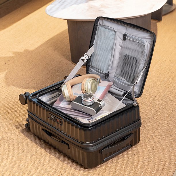 KLQDZMS maleta de embarque expandible con apertura lateral para equipaje de hombre, cubierta de carrito de 20 "24" 28 pulgadas ABS + PC, maleta de viaje de mano para mujer