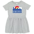 thumbnail image 3 of Inktastic Colorado Flag and Skyline Girls Toddler Dress, 3 of 5