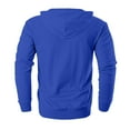 thumbnail image 5 of QHRMKOG Sweatshirts for Men Zip Up Long Sleeve Big and Tall Hoodie Fall Lightweight Fashion Cotton Drawstring Oversize Sweaters Strong with Pocket Jacket Royal Blue 2XL-Large, 5 of 8