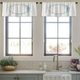thumbnail image 4 of LALILO Kitchen Curtain Valance Water Splash Circle Water Rod Pocket Window Curtain 52"x 18" Set of 2, 4 of 7