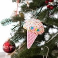 thumbnail image 2 of GUOOL Christmas Tree Hanging Ornament Christmas Decoration Portable Cute Xmas Pendant Craft for Gift Apartment Home Dorm Restaurant , Ice Cream, 2 of 9