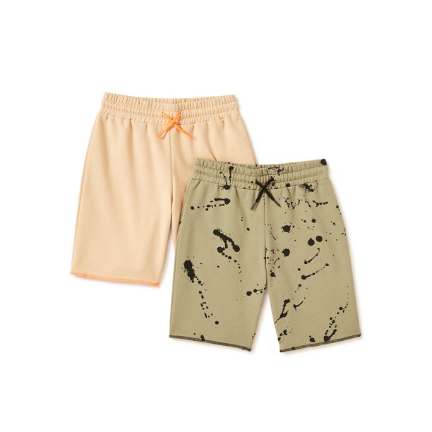 Bleached Boys Pull-On Knit Shorts, 2-Pack, Sizes 4-18 - Walmart.com