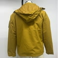 thumbnail image 5 of RYDCOT Mens Hoodie Full Zip up Sweatshirts Solid Color Outdoor Long Sleeve Hooded Shirt with Pockets Yellow, 5 of 9