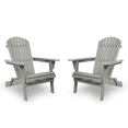 thumbnail image 4 of Tcbosik 2 Pack Folding Adirondack Chairs, Solid Wood Lawn Chair, Accent Chair for Deck, Garden, Patio, Poolside, Gray, 4 of 11
