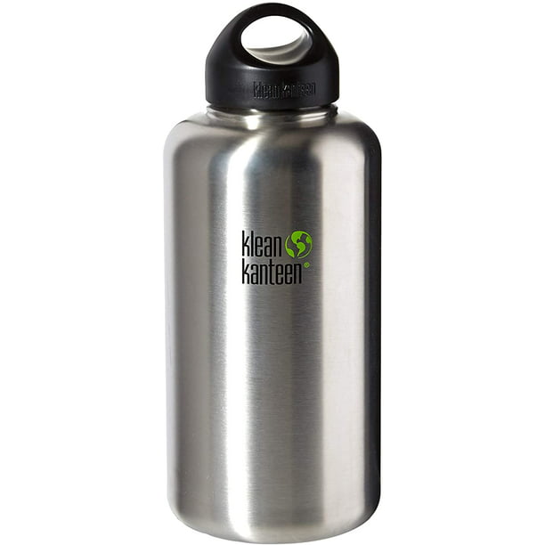 Klean Kanteen Wide Mouth Single Wall Stainless Steel Water Bottle with Leak  Proof Stainless Steel Interior Cap