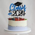 thumbnail image 6 of Sunsanly 1Pc/4Pcs Class of 2024 Cake Topper, Congrats Grad 2024 Graduation Cake Decor, High School/College Graduate Celebration Party Decoration Supplies, Black and Red Glitter, 6 of 8