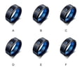 thumbnail image 3 of Xingzhi 8MM Ring Simple Embedded Fashion Lightweight Durable Finger Rings Small Simple Solid Color Jewelry Men Gift Festival Size 7 Size 9, 3 of 6