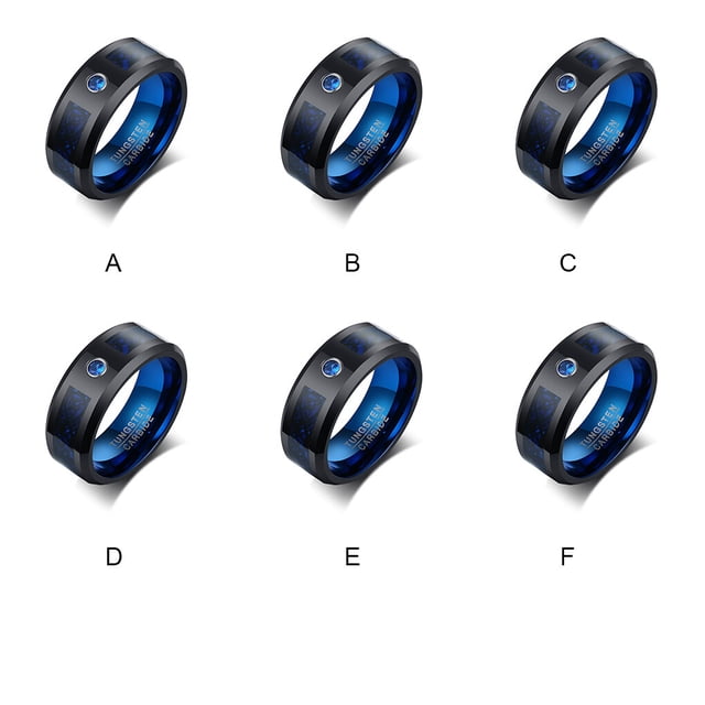 8MM Ring Simple Embedded Fashion Lightweight Durable Finger Rings Fashion Accessories Small Simple Solid Color Jewelry Men Gift Festival Size 12