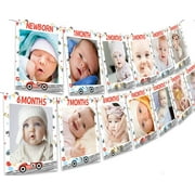 Race Car First Birthday Party Decorations, Fast One Photo Banner - Racing Themed 1st Birthday Picture Banner for Newborn to 12 Months’ Boy Girl