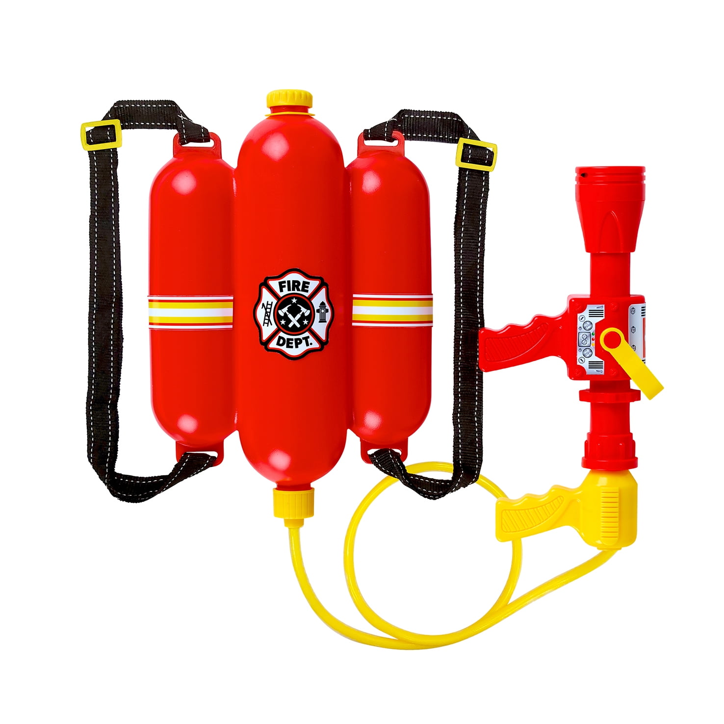 Play Day Firefighter Backpack Water Blaster – Firehose Role Play Toy for Outdoor Fun – Ages 3