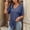 Navy, variant on LPZOOGU Women's Oversized T Shirts V Neck Loose Fit Short Sleeves Tops Summer Casual Solid Color Trendy Ladies Tshirts