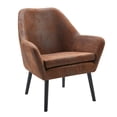 thumbnail image 3 of Teamson Home Divano Armchair with Aged Fabric, Brown, 3 of 7