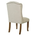 thumbnail image 6 of OSP Home Furnishings Jessica Tufted Wing Chair in Linen Fabric, 6 of 9