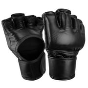 MMA Fight Gloves Authentic Leather Pro Competition Style Tournament Gloves