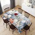 thumbnail image 6 of Pumpkin Starfish Table Cloth Waterproof Tablecloths, Blue Thanksgiving Coastal Autumn Tablecloth Dining Table Cover for Kitchen Party Tabletop Outdoor, Rectangle Tablecloth 54x108 Inch, 6 of 9