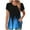 Multicolor B, variant on WRKEKC Summer Blouses for Women Short Sleeve Round Neck Front Pleated Print Top with Stylish Comfortable Fabric
