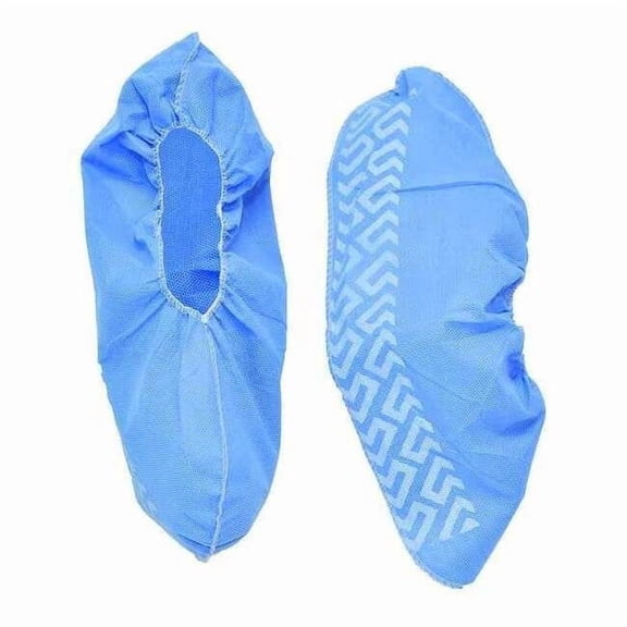 Disposable Shoe Covers, Polypropylene, Blue, Slip Resistant Sole: Yes ,2XL