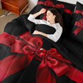 thumbnail image 4 of jejeloiu Kawaii Ribbon Bow 7-Piece Twin Bedding Sets,Happy Valentine's Day Bedding Comforter Set For Girl Kids Reversible, 4 of 8