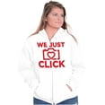 thumbnail image 4 of We Just Click Photographer Camera Pun Zip Hoodie Sweatshirt Women Brisco Brands S, 4 of 6