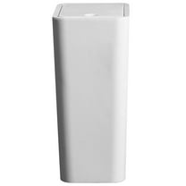 Niceauty Small Garbage Cans White Plastic Trash Can 1Pack Farmhouse Style