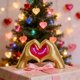 thumbnail image 1 of Adorno LED con forma de corazón para San Valentín | Figura romántica de resina con diseño de gestos | Decoración para aniversarios, bodas o fiestas, 1 of 6