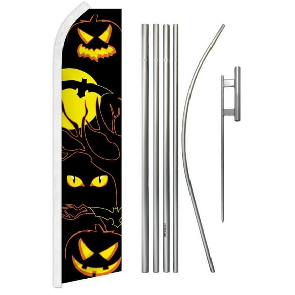 Halloween Eyes Super Flag & Pole Kit
