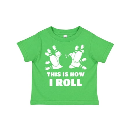 

Inktastic How I Roll Bowling Gift Toddler Boy or Toddler Girl T-Shirt