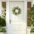 thumbnail image 5 of 18" Spring Wreaths for Front Door Summer Wreath with Multi-Colored Flower & Green Eucalyptus Leaves, Artificial Wreath Green Foliage Wreath for Wall Window Farmhouse Party Holiday Home Decor, 5 of 5