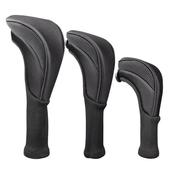 Golf Club head cover #1 3 5 Driver Woods Headcovers Hybrid head cover Set Black