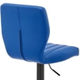 thumbnail image 4 of Home Square Adjustable Blue Faux Leather Swivel Bar Stool - Set of 2, 4 of 9