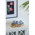 thumbnail image 6 of 4" Blue and White Decorative Orbs for Bowl Vase, Table Centerpiece Decor, Set of 6 Porcelain Sphere Balls, 6 of 7