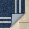 thumbnail image 6 of Washable Skid-Resistant Runner Rug, Border, Denim Twist and Light Grey, 26" x 60", 6 of 8