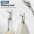 thumbnail image 3 of Wall Hooks for Coat and Towel: 13LB Strong Adhesive Door Hanger Stick on, Silver 4 Pack, 3 of 8