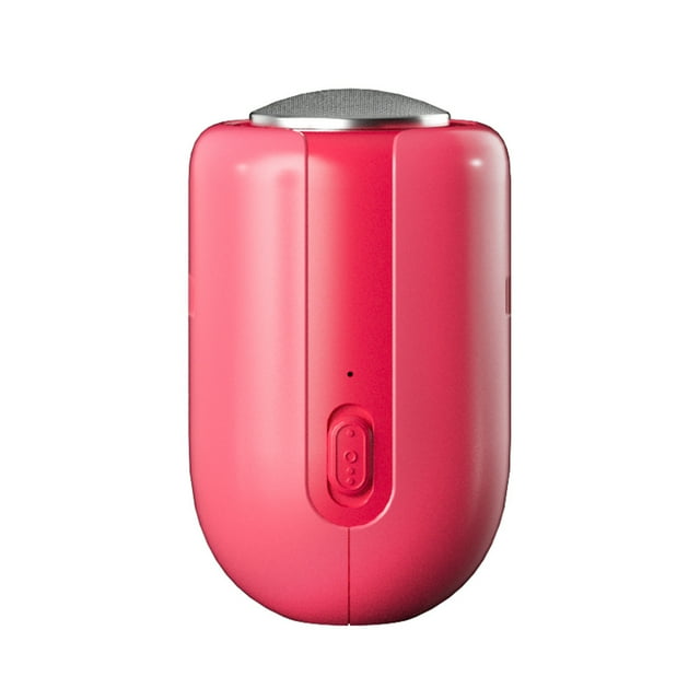 Graflsoa Détacheur de Callus du Pied Électrique Portable avec 2 Têtes de Meulage, 2 Vitesses Réglables, Batterie Rechargeable 1000 mAh, Recharge USB‐C, Rouge Rosé