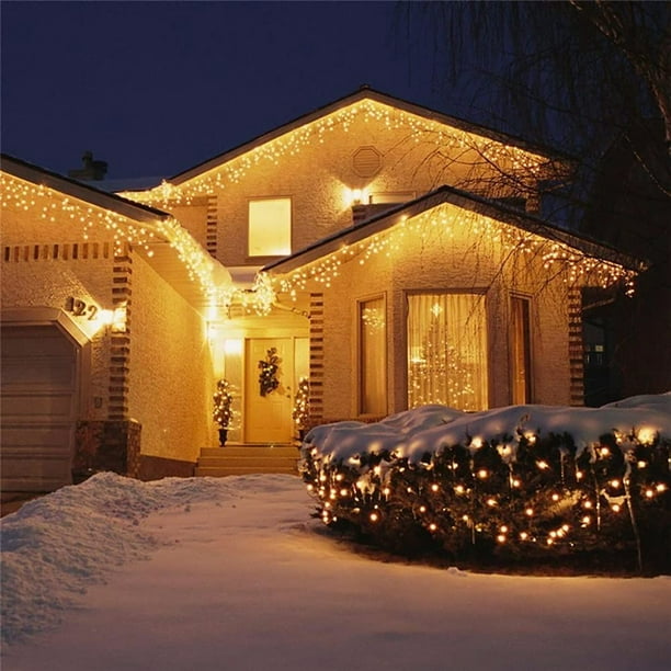 Acheter Guirlande LED guirlandes lumineuses noël fée lumières guirlande  extérieure maison pour fenêtre fête de mariage rideau décoration de jardin