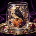 thumbnail image 2 of SLYNSHome Cute Ghost Pumpkin Lantern Print Stemless Wine Glass, Spooky Fall Themed Clear Tumbler, Decoration Drinking Glass For Halloween Cocktail Table Decoration & Gift, 2 of 7