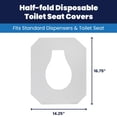 thumbnail image 4 of Fundas para asiento de inodoro Hospeco Discreet Seat, dobladas hasta la mitad, blancas, 4 of 7