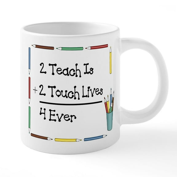 CafePress - 2Teach - 20 Oz White Ceramic Mega Mug